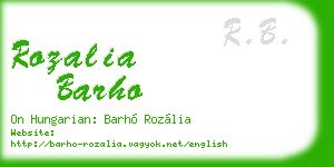 rozalia barho business card