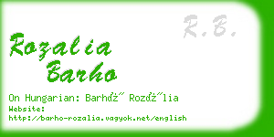 rozalia barho business card